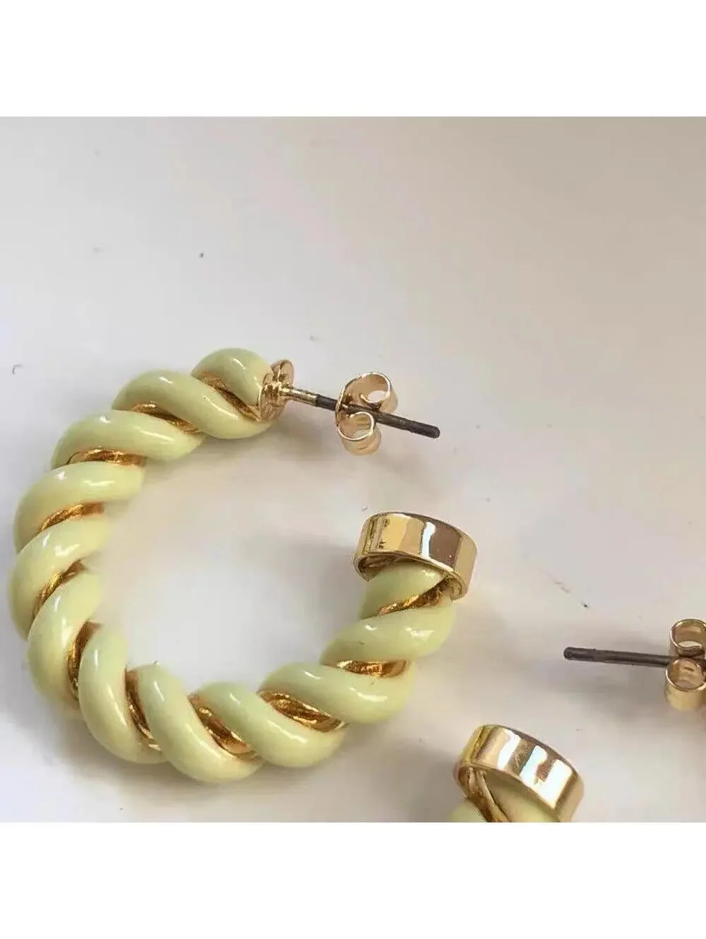 & Other Stories Twist Sphere Hoop Earrings